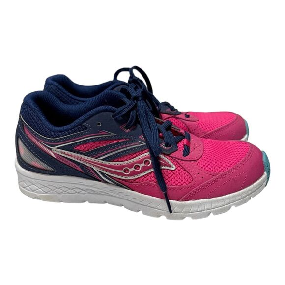 Saucony Unisex-Child Cohesion Running Shoe Size 4.5 - Pink & Purple‎ - Picture 1 of 12